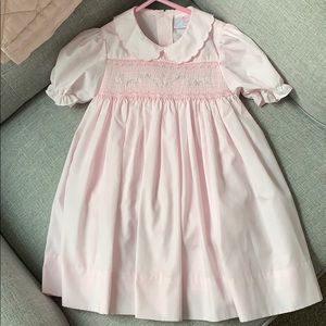 Pink Rose Smocked Dress